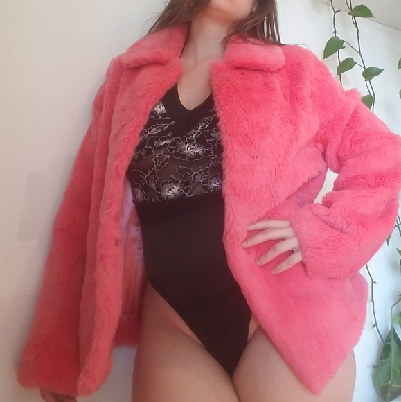 Vintage Jackets & Blazers - SOLD Vintage Pink Genuine Fur Jacket